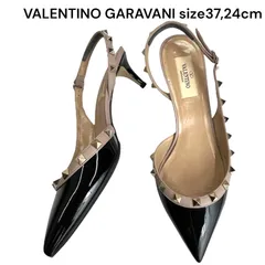 ヴァレンティノ　ガラヴァーニ　VALENTINO GARAVANI　ロックスタッズ　パンプス　黒　レディース　5D270