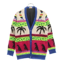 SAINT LAURENT PARIS (サンローランパリ) Jacquard Mohair Dinosaur Cardigan 408949 Y1XI2 ジャカードモヘアダイナソーカーディガン マルチのサムネイル