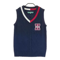 サイズ：LL TOMMY HILFIGER GOLF トミー ヒルフィガーゴルフ  ウール混 ニットベスト  ネイビー系 [240101393181] ゴルフウェア レディース ストスト