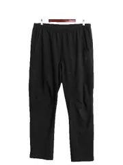 【お得なクーポン配布中!】 ノースフェイス ストレッチ ジャージ パンツ メンズ L / 裏 フリース ワンポイント イージーパンツ 無地 ストレート ゆったり シンプル 黒