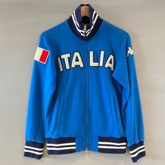 Kappa カッパ スウェットジャージ ハイネック ダブルジップ スポーツウェア ITALIA イタリア ブルー 青 メンズ Sサイズ