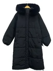 one after another NICE CLAUP (ワンアフターアナザーナイスクラップ) ファー付き フェイクダウン ロングコート 0132080070 S ブラック レディース/045