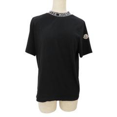 【中古】Moncler モンクレール I10918C00012 8390T 黒 Tシャツ ネックロゴラインデザイン サイズXS レディース メンズ ユニセックス 誕生日 記念日 プレゼント 日常使い 旅行用 A2502818【無料ギフトラッピング承ります】