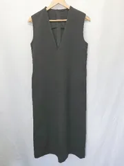 ◇ ⊇ Mila Owen ミラオーウェン Vネック シンプル ロング丈 ワンピース サイズ00 ブラック レディース E  【1411070009876】