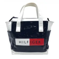 トミーヒルフィガー カートバッグ 白×ネイビー エナメルゴルフ Tommy Hilfiger Golf