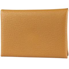 HERMES/エルメス　カルヴィ デュオ（ミニウォレット/コインケース/カードケース/名刺入れ）　シェーブル　ブラウン　B刻印【未使用品】