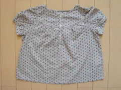 ボンポワン ボンポアン bonpoint アウトレット 子供服 女の子 4歳 約 100cm 半袖 ブラウス リバティ 小花柄 ベージュ 春 夏 ★4 トップス ガールズ 女児 キッズ 【中古】 ユーズド リサイクル 古着 子ども服 こども