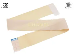 シャネル ラッピングリボン ガブリエル 香水瓶地紋 長83cm×幅6cm ゴールド GABRIELLE CHANEL【Used 開封品】