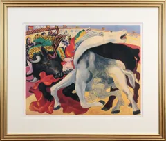 絵画988／1500 闘牛好きのピカソのリトグラフ　バルセロナにて購入　証明書 絵画988／1500 闘牛好きのピカソのリトグラフ バルセロナにて
