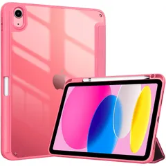 【数量限定】ペン収納 耐衝撃 A2777 A2757 A2696 三つ折り 2022通用 2025/10.9インチ スタンド iPad（A16）11インチ ケース 11世代/10世代 スマートカバー（ピンク） iPad ProCase