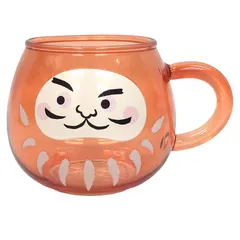 STARBUCKS スターバックス　2022 耐熱 グラスマグ だるま オレンジ 296ml スタバ マグ マグダルマ  aq11347