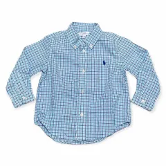 ラルフローレン キッズ 24M 長袖 シャツ チェック柄 薄手 古着 洋服 管理あ642