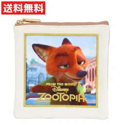 Disney ズートピア DNスクエアポーチ BROWN ニック ファイナルフレーム ミニポーチ 刺繍仕様 ディズニー