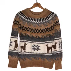 ユーロ古着 ノルディック柄 ニット ウール モヘアufr16