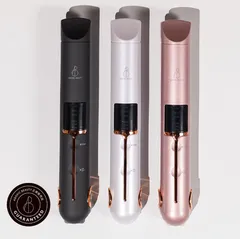 コードレス ヘアアイロン ミニ USB 充電式 2way 軽量 カール ストレート 旅行 携帯用 前髪 収納ポーチ 165℃〜205℃ 3段階調節コンパクト ストレートアイロン