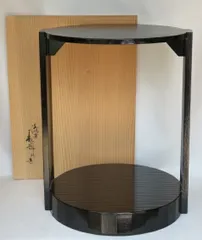 割引❗️【美品】 「母」京塗塗師 表朔 真台子 真塗 共箱　共布 (513F③) 0930092303_66f9ef67dd118.jpg