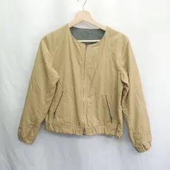 ◇ ⊇ BEAMS LIGHTS ビームス ライツ 綿混合 リバーシブル 長袖 ブルゾン サイズ40 グレー キャメル レディース E  【1412090053726】のサムネイル