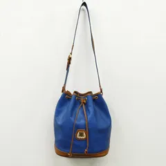 LANCEL ランセル クロスボディ バッグ 巾着 ブルー レザー ショルダー VINTAGE 古着 MG222