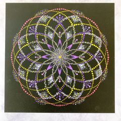 デザインH】マンダラアート 曼荼羅アート 額縁付き - メルカリ