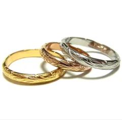 ハワイアンジュエリー 指輪 リング スクロール サージカル ステンレス