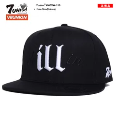 7union キャップ メンズ レディース 黒 大きいサイズ セブンユニオン 帽子 cap 深め フラットバイザー シンプル グラフィティー CHILLIN iLL 筆記体 オールド文字 ギャング文字 同色刺繍 b系 ヒップホップ ハイ 新作 NOVW-113