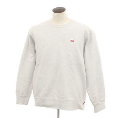 【中古】シュプリーム Supreme Small Box Crewneck コットン クルーネック スウェット アッシュグレー【サイズL】【メンズ】