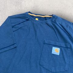 US古着 carhartt カーハート ワンポイント Force Tシャツ S ネイビー