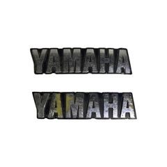当時物】YAMAHA ロゴプレート エンブレム 2枚セット 旧車 タンク