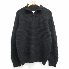 S/古着 カルバンクライン 長袖 ハーフジップ セーター メンズ 黒 ブラック 25mar19 中古 ニット トップス