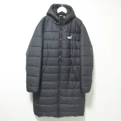 美品 PUMA プーマ 22-23AW ESS+ フーデッド パデッドコート ベンチコート 672446 L ブラック メンズ 古着 中古 USED
