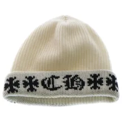 CHROME HEARTS (クロムハーツ) BIG DADDY CASHMERE BEANIE ビッグダディ スターボタン カシミヤ ニット ビーニー ホワイトのサムネイル
