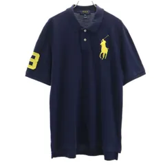 POLO RALPH LAUREN 半袖ポロシャツ M NEW YORK 紺色 POLO RALPH LAUREN ポロ ラルフローレン 半袖 ポロシャツ ビッグ