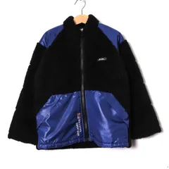 ワスク ナイロンジャケット ボアフリース ジャンパー アウター キッズ 男の子用 120サイズ ブルー×ブラック WASK 【中古】