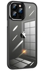 【特価商品】iPhone15proMax 15プロマックスケース 透明 シリコン 薄型 クリアアクリル背面プレート フィット Donocao 滑り止め カメラカバー付き 全面保護 指紋防止 衝撃吸収 可愛い アイフォン15プロマックスケース 黒 エレガントブラ