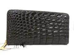 ●送料無料 /未使用品 /ヘンローン社 /クロコ ラウン 長財布 /イエロー 黄色 /クロコダイルスキン /シャイニーズ クロコラウンド 財布● 新品ヘンローン社クロコダイルマット仕上げラウンドファスナー長財布