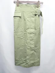 ◇ Θ KBF+ アーバンリサーチ サイドベルト ストレッチ 膝下丈 タイト スカート サイズOne カーキ レディース E  【1506110013262】