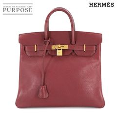 エルメス HERMES オータクロア 32 ハンド バッグ トゴ ルージュアッシュ 〇O刻印 1985年製 ヴィンテージ アンティーク 90290128のサムネイル