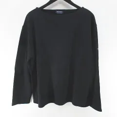 セントジェームス SAINT JAMES 長袖 カットソー ニット 40 紺系 ネイビー フランス製 毛 ウール 裏起毛 無地のサムネイル