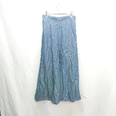◇ ⊂ ◎ ●未使用● nano universe ナノ ユニバース デニム ロング丈 フレア スカート サイズ38 ネイビー レディース E  【1501230026246】