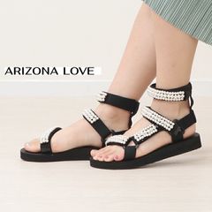 アリゾナラブ TKANKLETPEARLレディースサンダル ARIZONA LOVE サンダル パール 送料無料 軽い アウトドア レディース 女性 靴 ぺたんこ おしゃれ かわいい 黒 ブランド 歩きやすい 痛くない 大人 春 夏 アリゾナラブサンダル