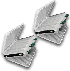 ENN LLC タックルボックス ルアー収納 釣り具 収納ケース ルアーケース 半透明 2個セット