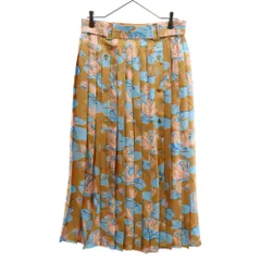 GUCCI (グッチ) Waterlily Print Pleated Silk Skirt フローラル