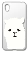 【新品未使用】AQUOS sense2/Android One S5 SH-01L クリア ハードケース (アルパカ(ホワイト)) アルパカ ホワイト 動物 アニマル