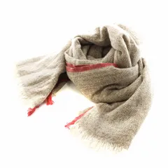 ブルネロクチネリ BRUNELLO CUCINELLI マフラー フリンジ カシミヤ 茶 ブラウン /AN49のサムネイル
