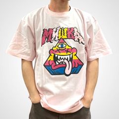 個性派古着】USA製 半袖デザインTシャツ 目玉 アイスクリーム 黒 S 