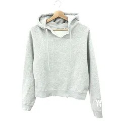 【美品】アレキサンダーワン クロップドパーカー ロゴ グレー フード付き S Alexander Wang Essential パーカー | グレー | FARFETCH JP