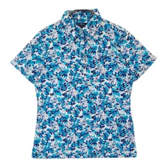 サイズ：L CALLAWAY キャロウェイ  半袖ポロシャツ 花 総柄 ブルー系 [240101511036] ゴルフウェア レディース ストスト