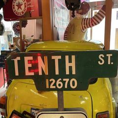 ヴィンテージ 看板 TENTH ST [S-45-2] ストリート サイン アメリカン雑貨 アメ雑 ロードサイン