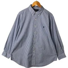 古着 ラルフローレン Ralph Lauren CLASSIC FIT 長袖 ボタンダウンストライプシャツ メンズXL相当/eaa548009
