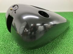 サイモンカスタム タンクカバー グロスグレー・ブラックハンドスクリプト バイク サイモンカスタム タンクカバー グロスグレー・ブラックハンド